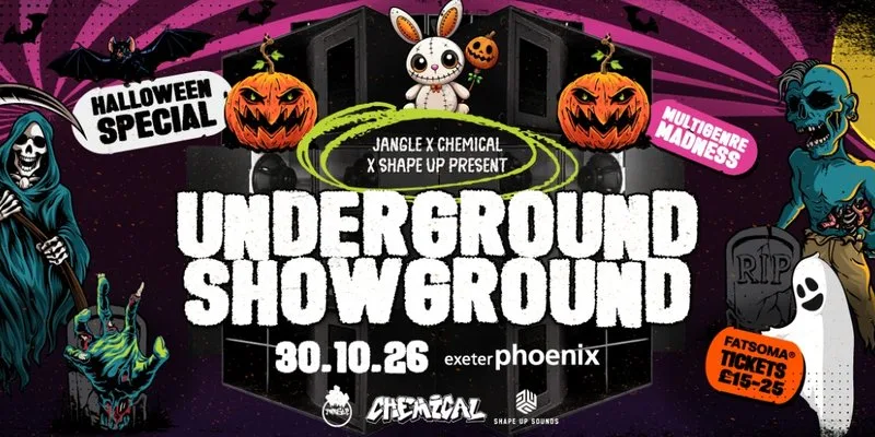 UNDERGROUND SHOWGROUND : MANDIDEXTROUS / PHIBES / RAYBAY at Phoenix