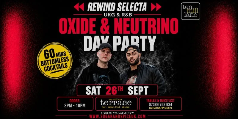 Rewind Selecta - Oxide & Neutrino Day Party - Cardiff