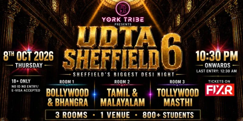 Udta Sheffield 6 - 2026 | Sheffield's Biggest Desi Freshers Night