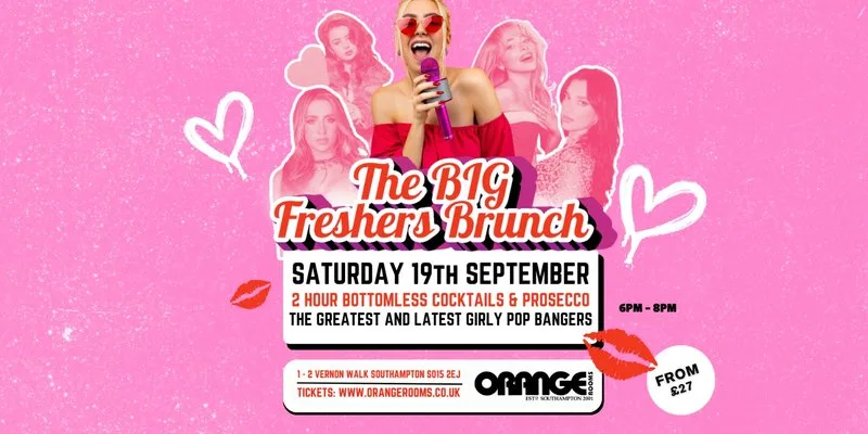 FRESHERS Brunch 6pm-8pm at Orange Rooms