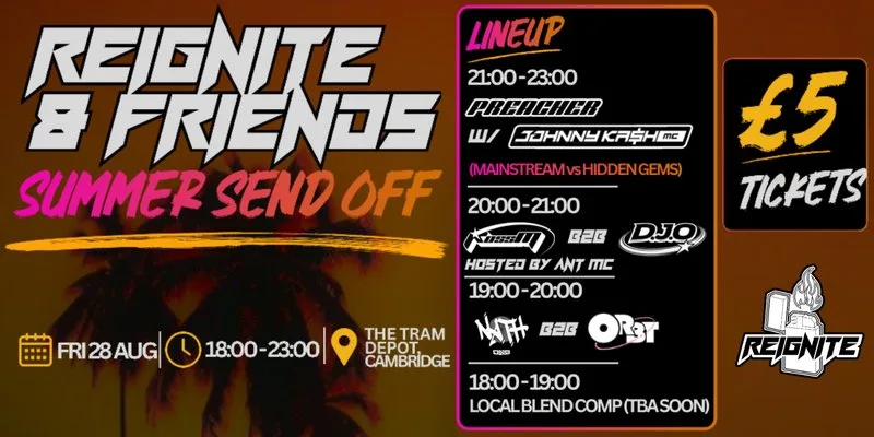 Reignite & Friends: Summer Send Off at The Tram Depot