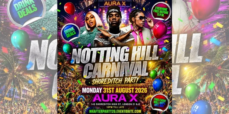 Notting Hill Carnival - Shoreditch Party - Everyone Free Before 11PM at The Lighthouse Bar and Club