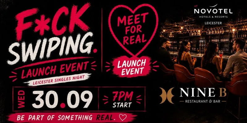 Meet For Real: Leicester Singles Launch Night at Novotel Hotel Leicester - Nine B Leicester