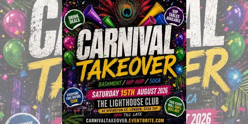 Carnival Takeover - Everyone Free Before 12AM at The Lighthouse Bar and Club