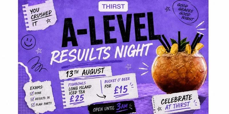 A - levels celebrations at Thirst Bar Oxford