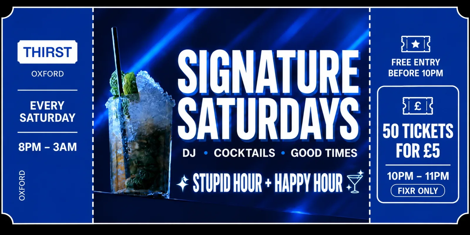 Signature Saturdays at Thirst Bar Oxford