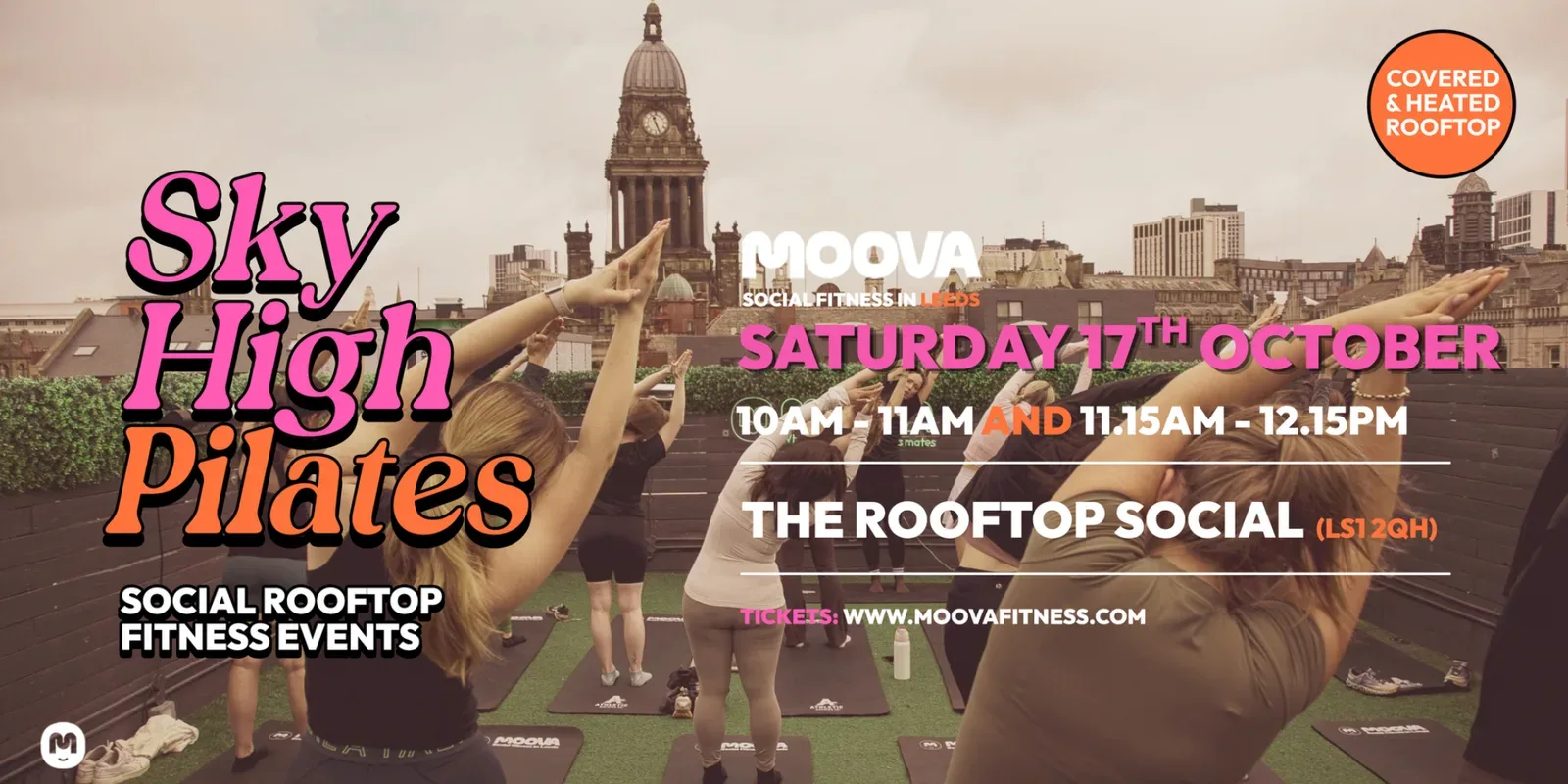 SKY HIGH PILATES w/ Lois & Anja @ The Rooftop Social - Sat 17th October