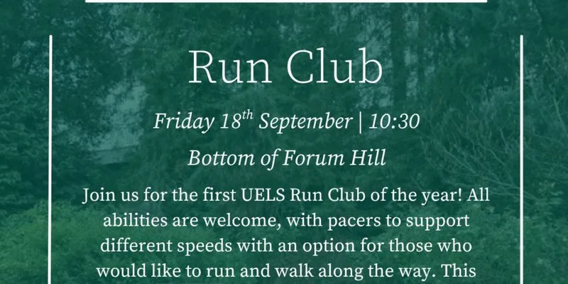 UELS Run Club at Bottom of forum hill