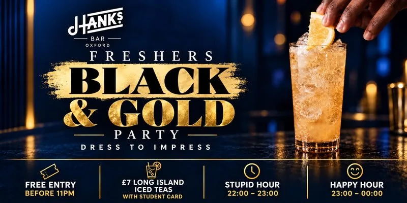 Freshers Black and Gold Party at Hanks Bar