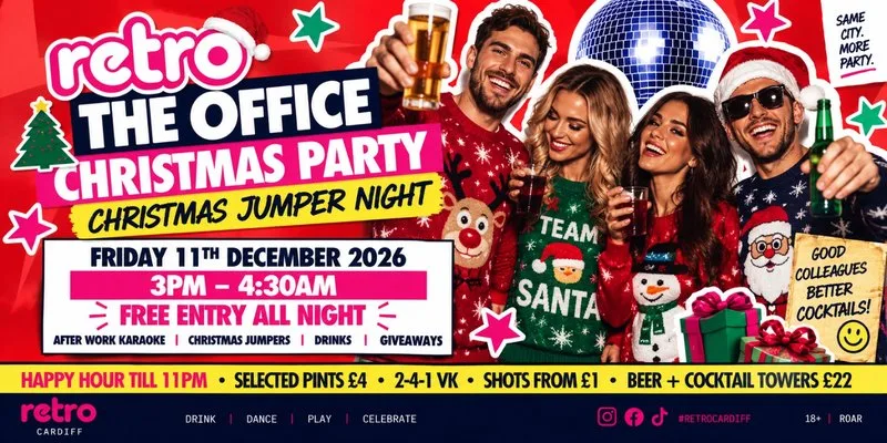🎄 THE OFFICE CHRISTMAS JUMPER PARTY 🎄 at Retro Cardiff