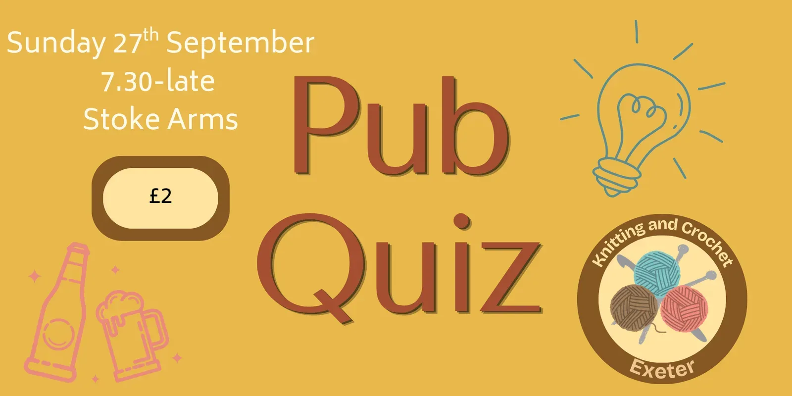 KnitSoc Pub Quiz at The Stoke Arms, Exeter