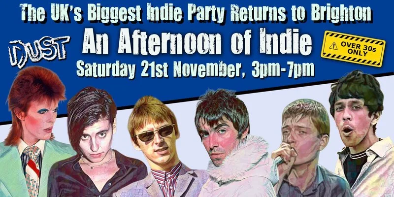 BRIGHTON An Afternoon of Indie - Indie for the over 30s: 3pm-7pm, Sat 21st November