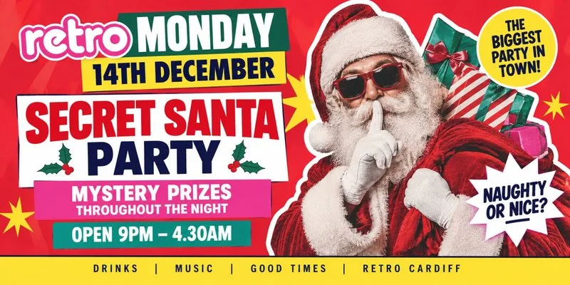 🎅 SECRET SANTA PARTY 🎁 at Retro Cardiff