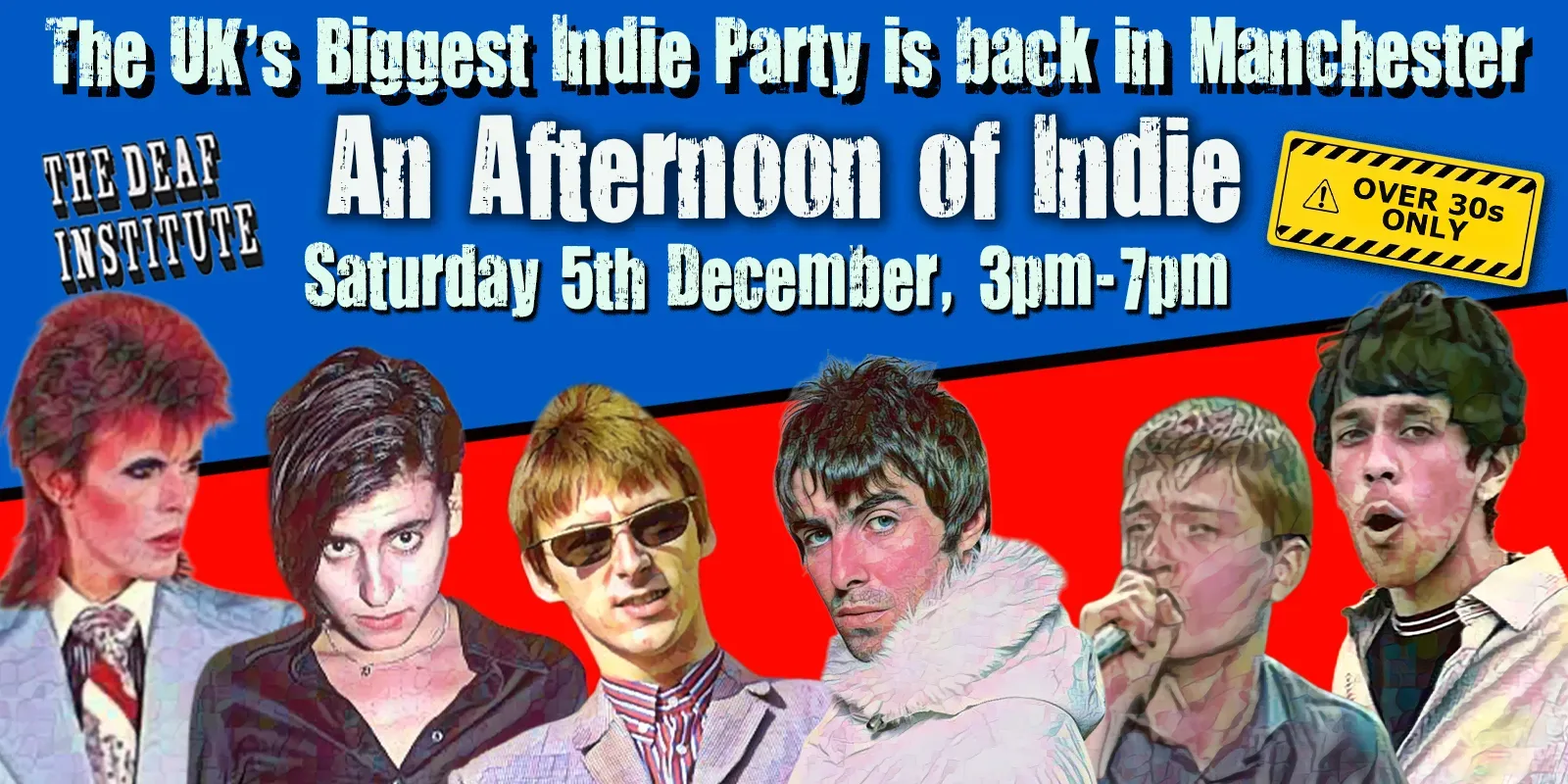 MANCHESTER: An Afternoon of indie - Over 30s: 3pm-7pm, 5th December