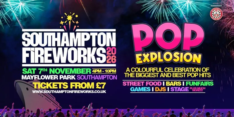 🎆 Southampton Fireworks 2026 – The POP EXPLOSION! 🎆 at mayflower Park, southampton