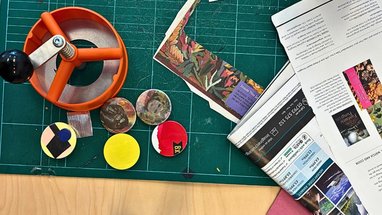 Mindful Making: Create a Collage Badge 12-2 at Venue Name