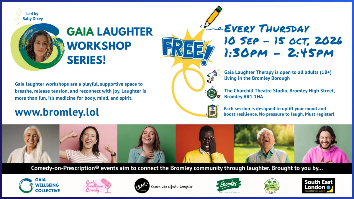 Gaia Wellbeing Collective Laughter Workshop at Churchill Theatre Bromley