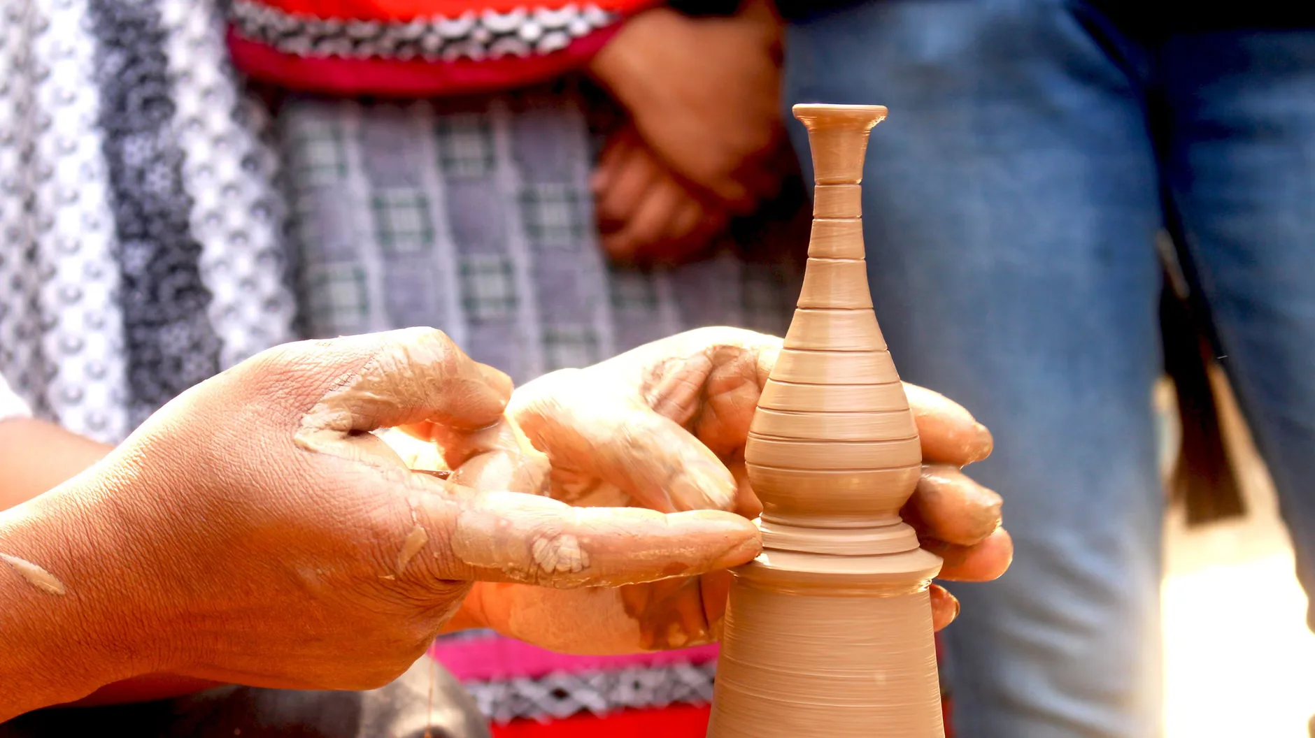 Pottery Popup in the courtyard by Penny Varley at Upton House and Gardens
