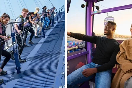 Up at The O2 Climb and London Cable Car Round Trip across the Thames for Two