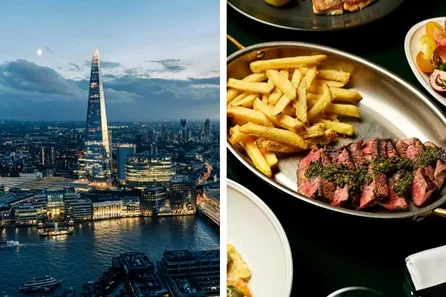 The View from The Shard with Three Course Churrasco Meal with Cocktail for Two at Gaucho at Gaucho, The Shard