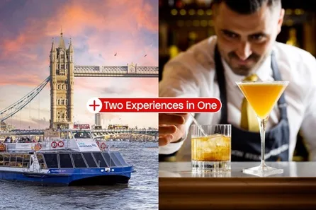 Three Course Meal with Cocktail at Marco Pierre White's London Steakhouse and Thames Cruise for Two