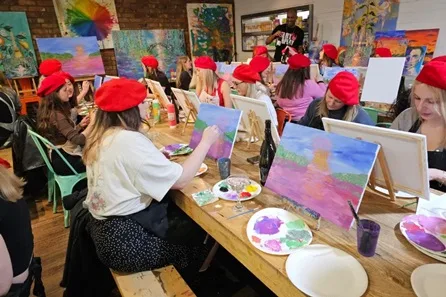 Unguided Free Flow Painting with Cocktail for Two at Art Play London at Art Play London