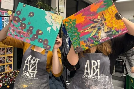 Art4Space Acrylic Painting Workshop with Wine and Snacks for Two at London