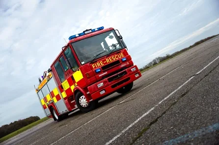 Dennis Sabre Fire Engine Driving Blast at London Motor Circuit at London Motor Circuit, Hemel Hempstead