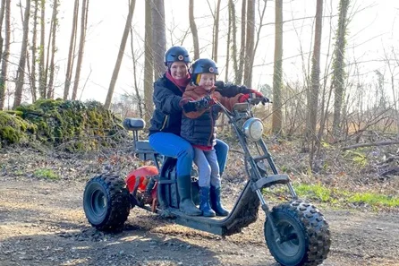 Electric Scooter Adventure for Two Adults and Two Passengers on the Kingsclere Estate, Hampshire at Tadley