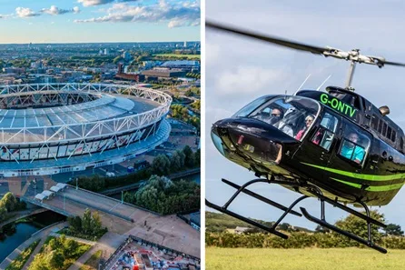 Football Stadium Helicopter Tour and London Stadium Tour for Two Adults at London Stadium