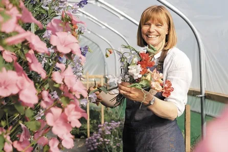 Gather and Create Your Own Flower Arrangement with Cake for Two at Lower Norton Flower Farm at Lower Norton Flower Farm, Winchester