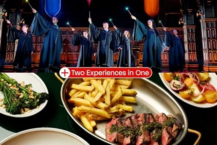 Harry Potter and The Cursed Child Gold Theatre Tickets and Three Course Churrasco Meal with Cocktail at Gaucho for Two