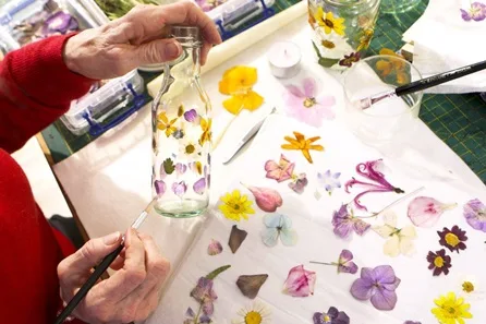 Pressed Flower Glass Découpage Workshop at Hove