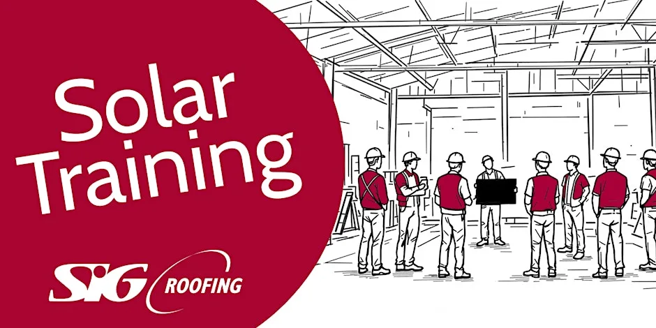 SIG Roofing Solar Training in Carlisle - AM at SIG Roofing Carlisle