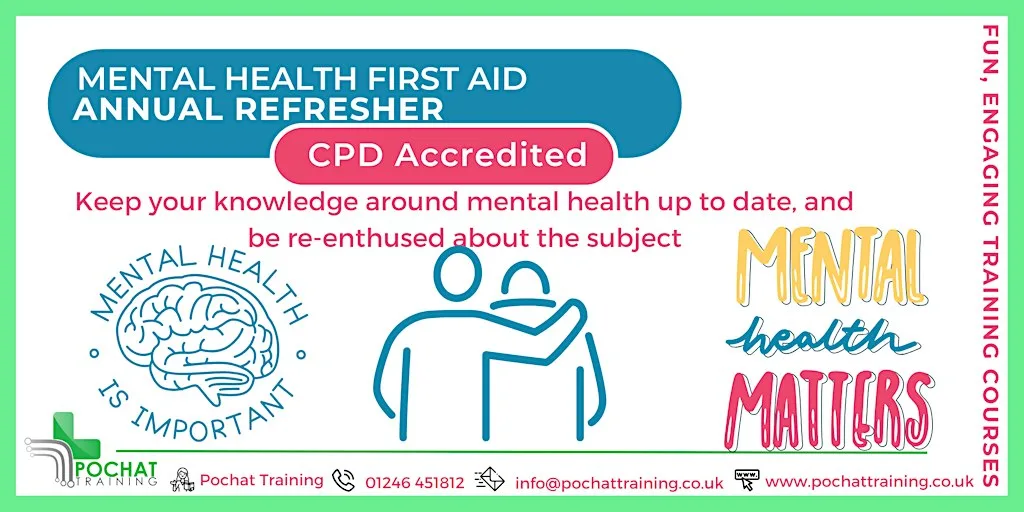 Mental Health First Aid Annual Refresher (Physical classroom)
