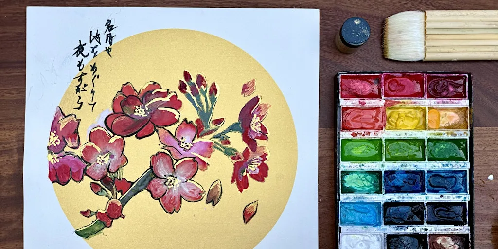 Japanese Painting Workshop - Golden Edition at Duke Street Food & Drink Market