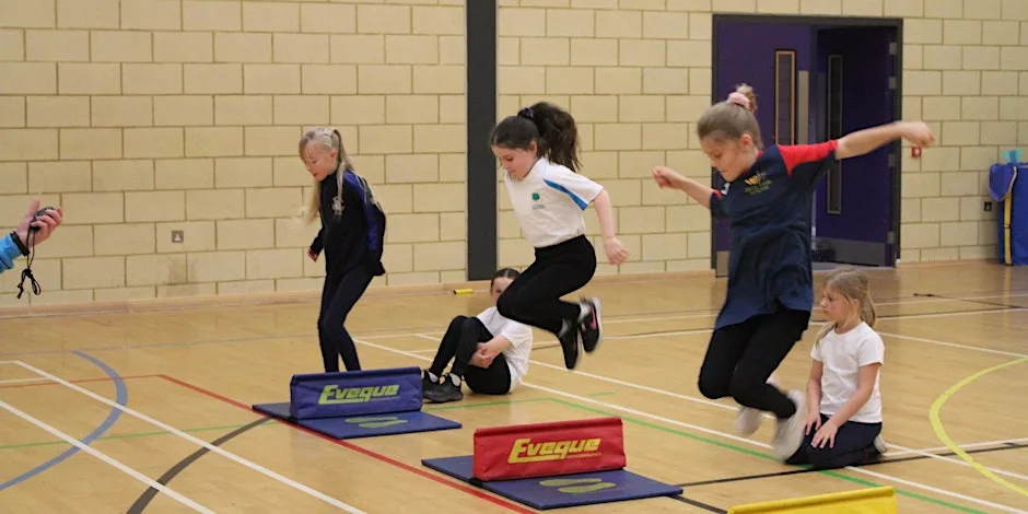 Y4 Sportshall Athletics Competition at Durham University Sports Centre, Queen's Campus