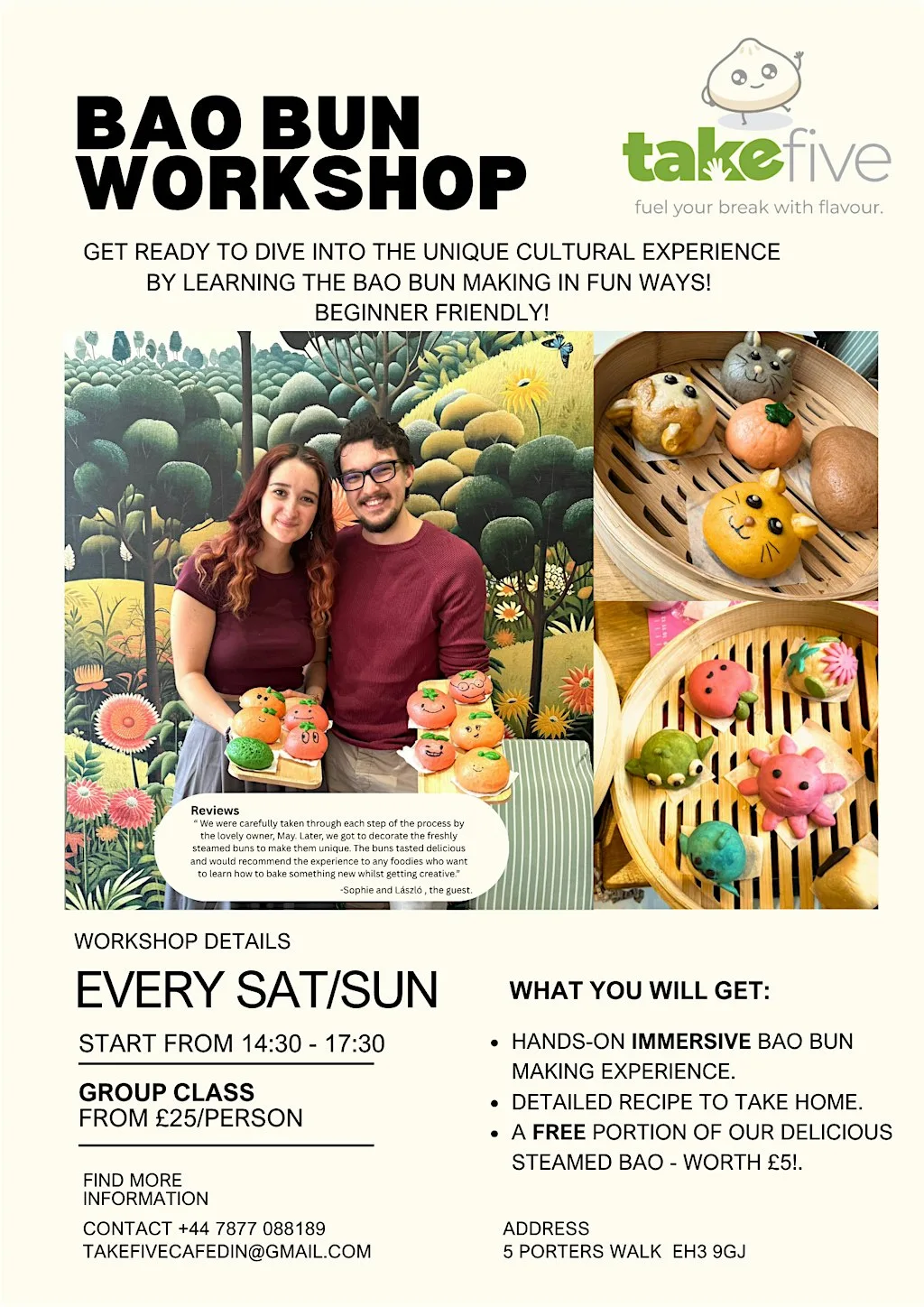 Bao Bun workshop- Every Saturday& Sunday at Take Five