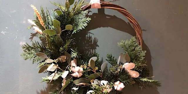 Christmas Wreath Workshop with Willow Hoop at The Workshop