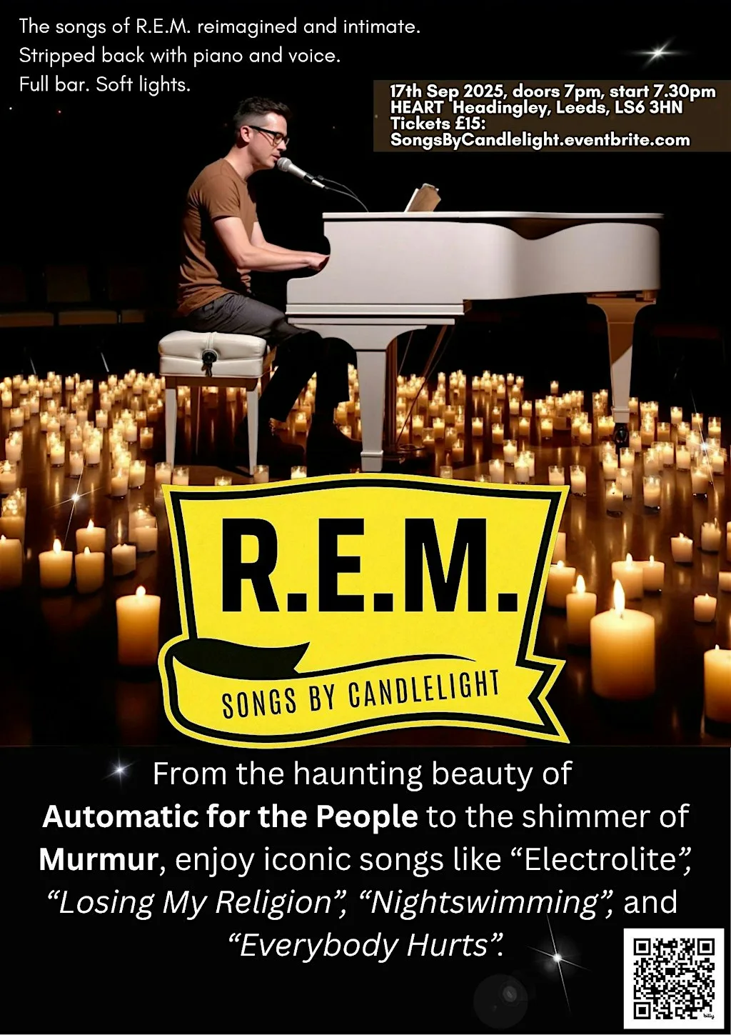 Hebden Bridge: R.E.M. Songs by Candlelight at Hebden Bridge Little Theatre