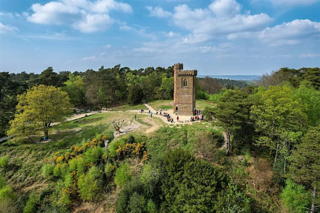 HIKE 26km Leith Hill Gothic Tower, Ancient Woodlands and Panoramic Views at Victoria