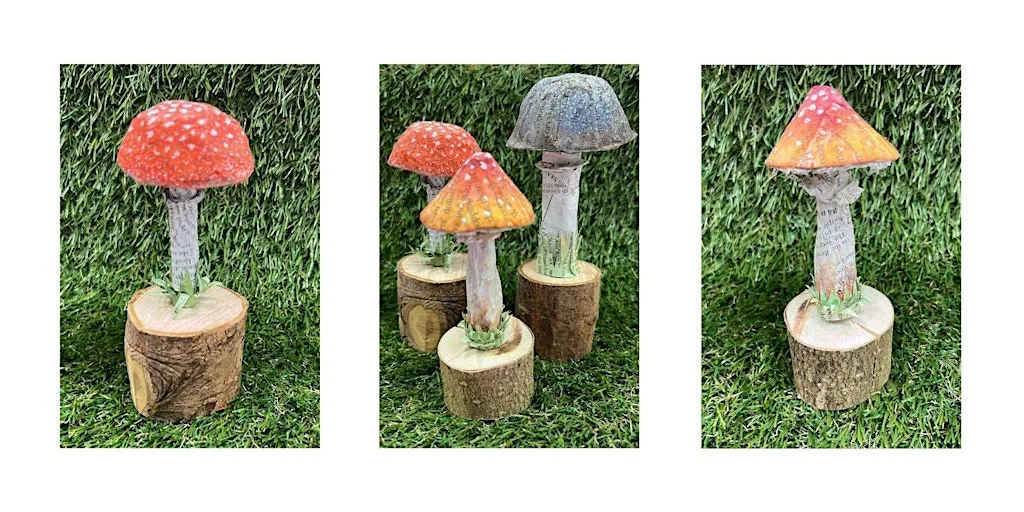 Paper Toadstool Workshop at Green Jam Creatives