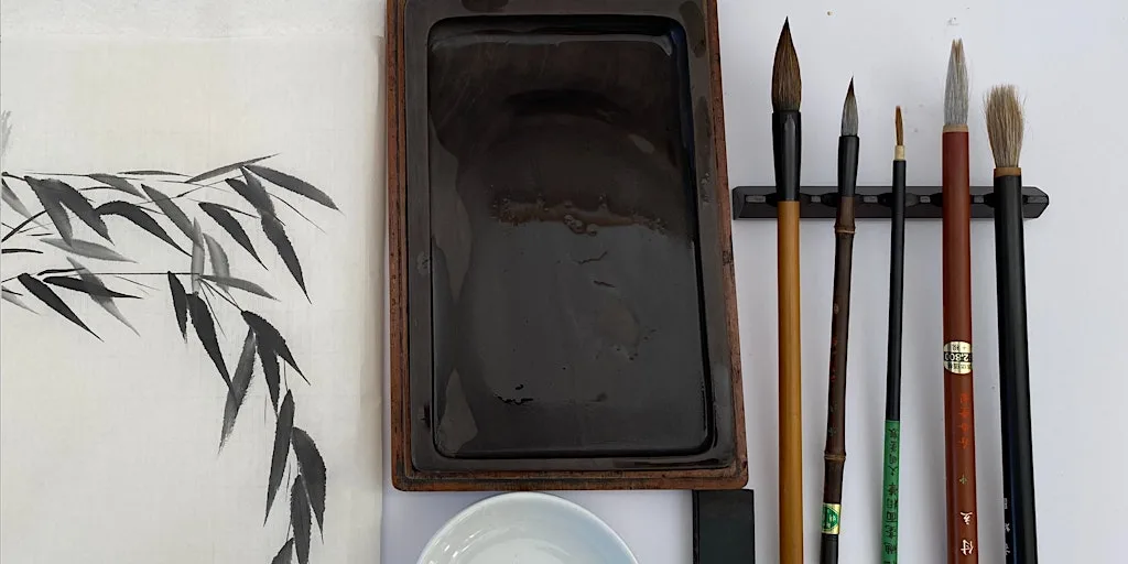 Sumi-e Japanese Ink Painting – Nerine at The Yard Studios Winchester