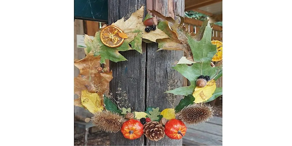 Autumnal wreath making at Ryton Pools Country Park at Ryton Pools Country Park