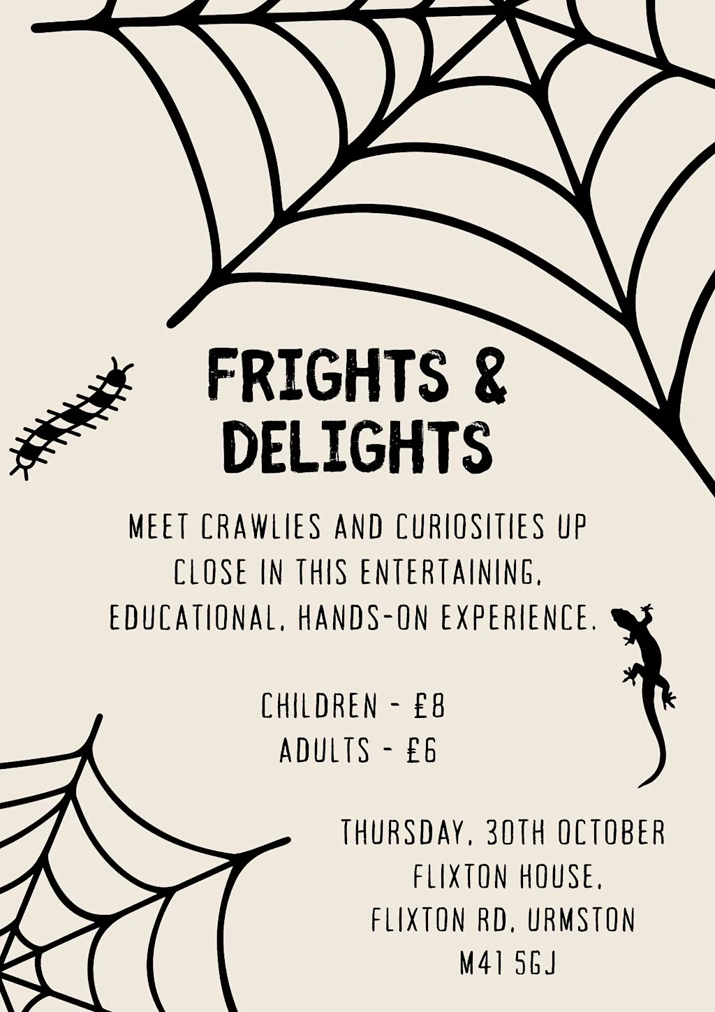 Creepy Crawly Halloween Experience at Flixton House at Flixton House, Flixton Road, Urmston, Manchester