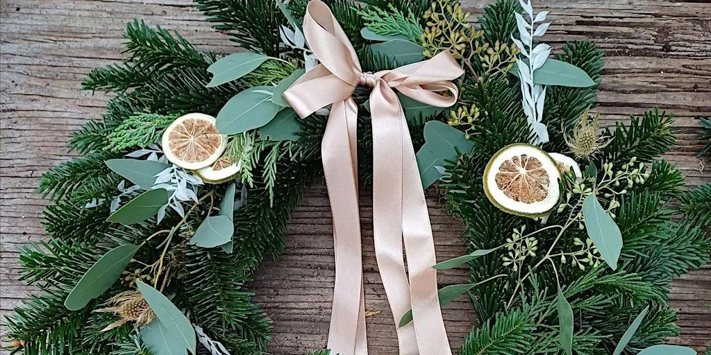 Festive wreath making