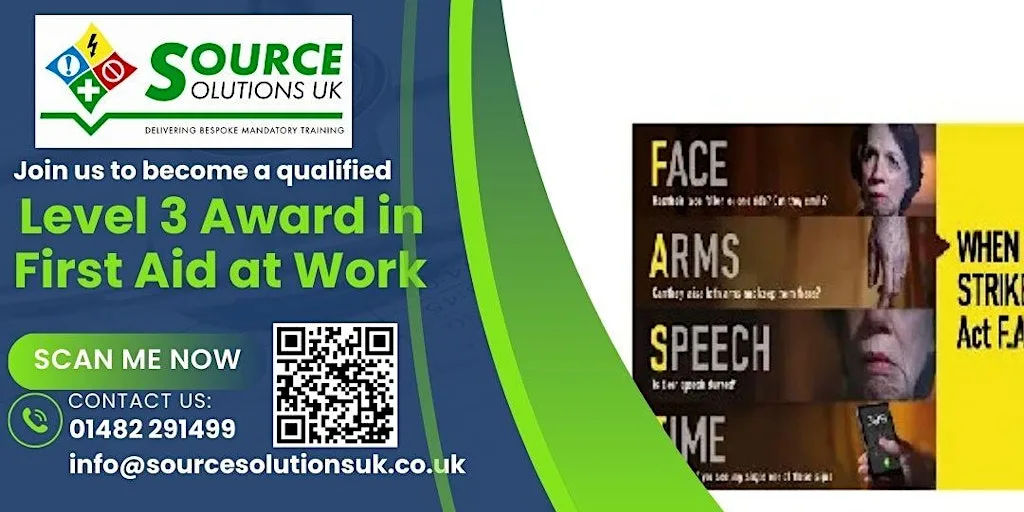 Level 3 Award in First Aid at Work - 3 Day Course - £240 at 433 Hedon Rd