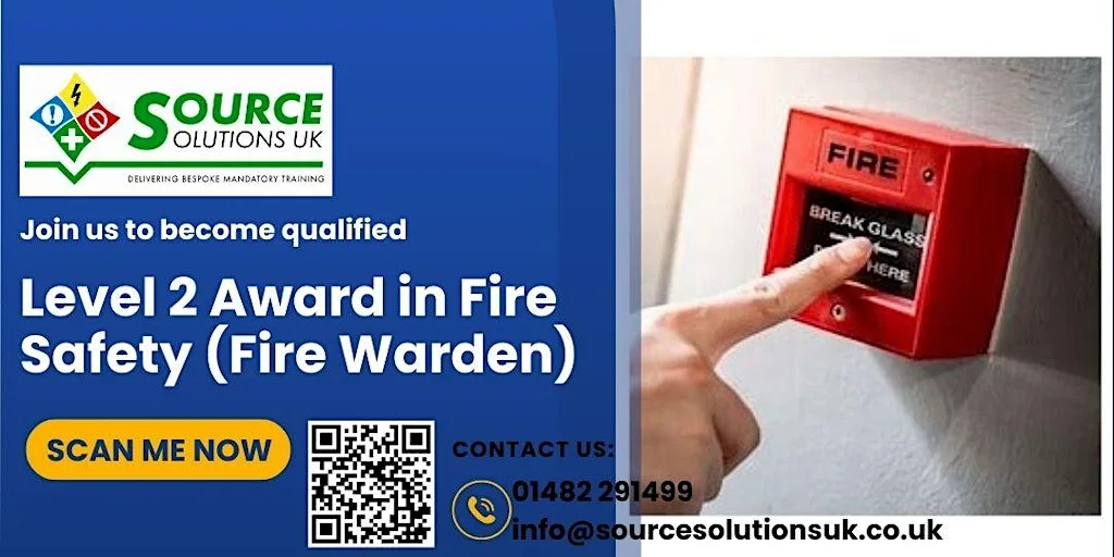 1 Day level 2 Award in Fire Safety (Fire Warden) - £108 at 433 Hedon Rd