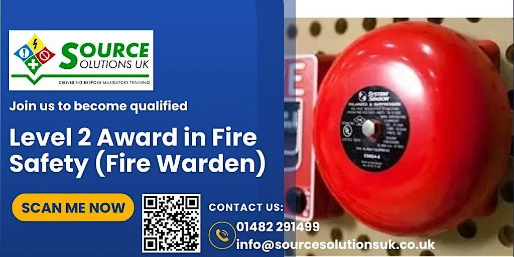 1 Day level 2 Award in Fire Safety (Fire Warden) - £108 at 433 Hedon Rd