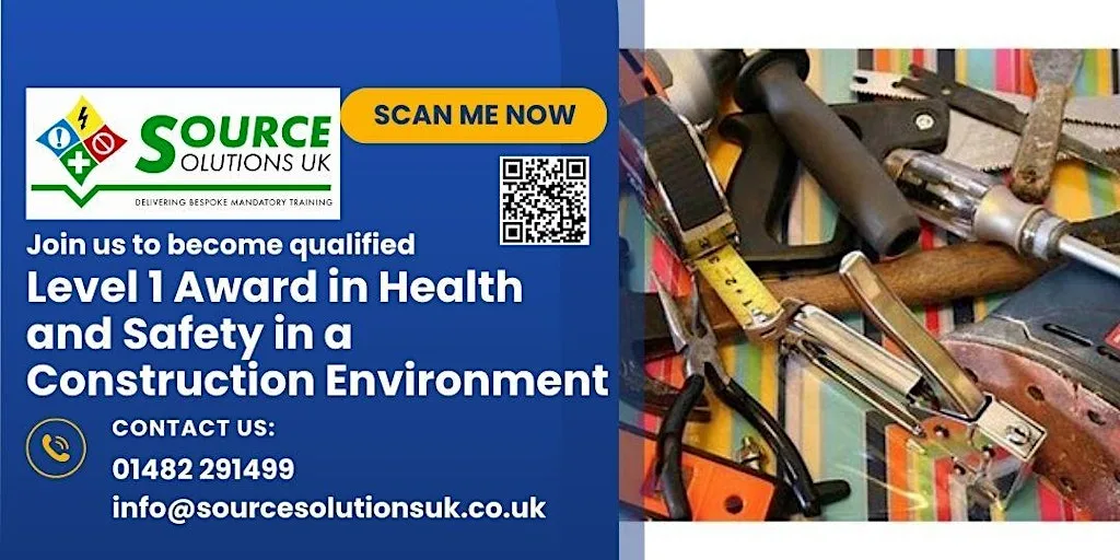 1 Day Level 1 Health & Safety in a Construction Environment - £144 at 433 Hedon Rd